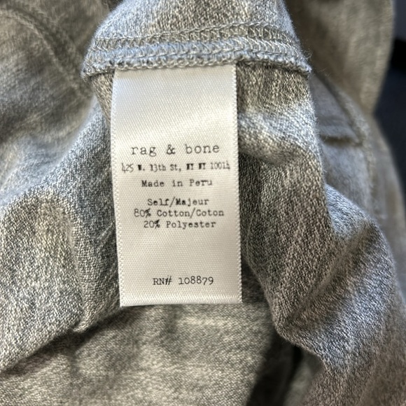 RAG and BONE DRESS Grey Racer Back Scoop Neck Sleeveless Knee Length Sz M - Picture 8 of 10